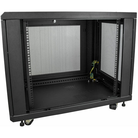 StarTech.com 12U 19" Server Rack Cabinet 4 Post Adjustable Depth 2-30" w/Casters/Cable Management/1U Shelf, Locking Doors and Side Panels