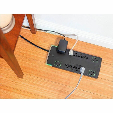 Monoprice 12 Outlet Slim Surge Protector - 4230 Joules, Clamping Voltage 330V, 10ft Cord