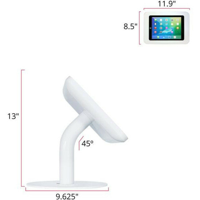 The Joy Factory Elevate II Countertop Kiosk for iPad 9.7 5th Generation | Air (White)