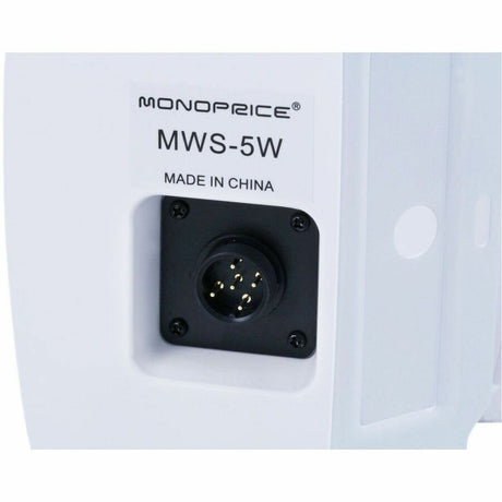 Monoprice 6971 2-way Wall Mountable, Pole Mount, Surface Mount Speaker - White