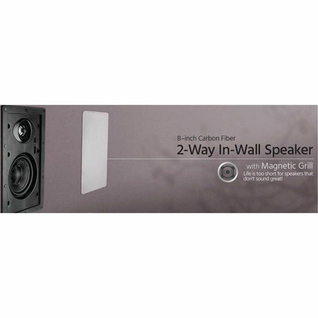 Monoprice Alpha 13682 2-way In-wall Speaker - 80 W RMS