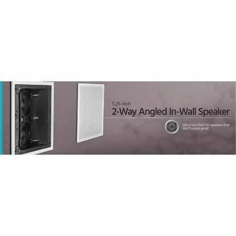 Monoprice Alpha 13687 2-way Ceiling Mountable, In-wall 2.1 Speaker - 50 W RMS