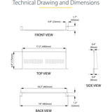 StarTech.com 1U Vented Server Rack Cabinet Shelf - Fixed 7in Deep Cantilever Rackmount Tray for 19" Data/AV/Network Enclosure w/Cage Nuts