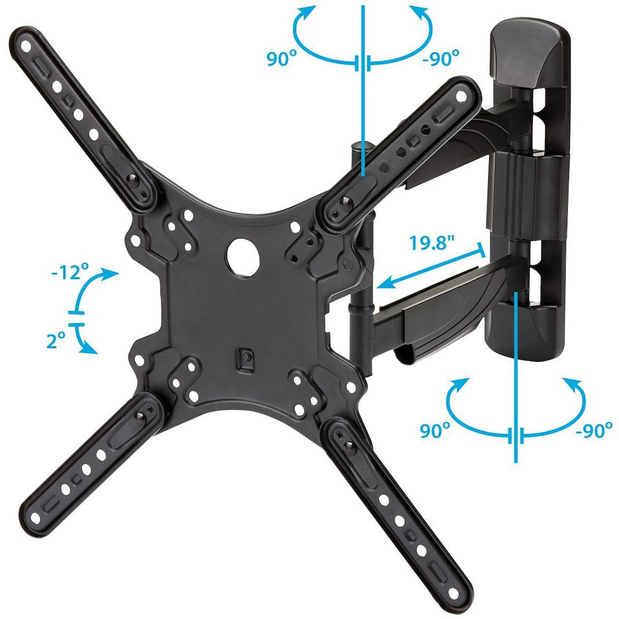 StarTech.com Full Motion TV Wall Mount for 32-55 inch VESA Display - Heavy Duty Articulating Adjustable Flat Screen TV Wall Mount Bracket