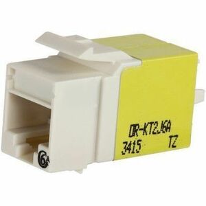 Ortronics Category 6a Keystone Jack, Lacing Cap Termination, Fog White
