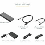 StarTech.com Thunderbolt 3 Dock - Dual Monitor 4K 60Hz TB3 Laptop Docking Station with DisplayPort - 85W Power Delivery - 3x USB 3.0, GbE