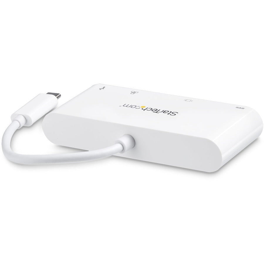 StarTech.com USB C Multiport Adapter to DVI-D (Digital) Video - 60W PD Passthrough/GbE/USB-A - Portable USB Type-C/Thunderbolt 3 Mini Dock