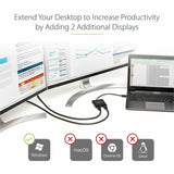 StarTech.com USB 3.0 to Dual HDMI Adapter, USB to 2x HDMI Monitor Converter for Windows (no support for macOS/ChromeOS/Linux) - TAA