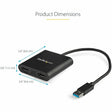 StarTech.com USB 3.0 to Dual HDMI Adapter, USB to 2x HDMI Monitor Converter for Windows (no support for macOS/ChromeOS/Linux) - TAA