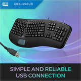 ERGONOMIC TOUCHPAD KEYBOARD USB