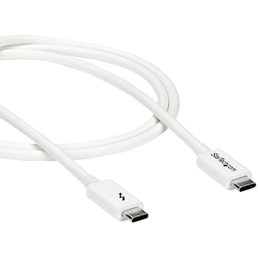 StarTech.com 3.3ft (1m) Thunderbolt 3 Cable, 20Gbps, 100W PD, 4K Video, Thunderbolt-Certified, Compatible w/ TB4/USB 3.2/DisplayPort