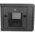 StarTech.com 2-Post 6U Wall Mount Network Cabinet, 19" Wall-Mounted Server Rack for Data / IT Equipment, Small Lockable Rack Enclosure