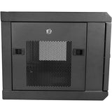 StarTech.com 2-Post 6U Wall Mount Network Cabinet, 19" Wall-Mounted Server Rack for Data / IT Equipment, Small Lockable Rack Enclosure