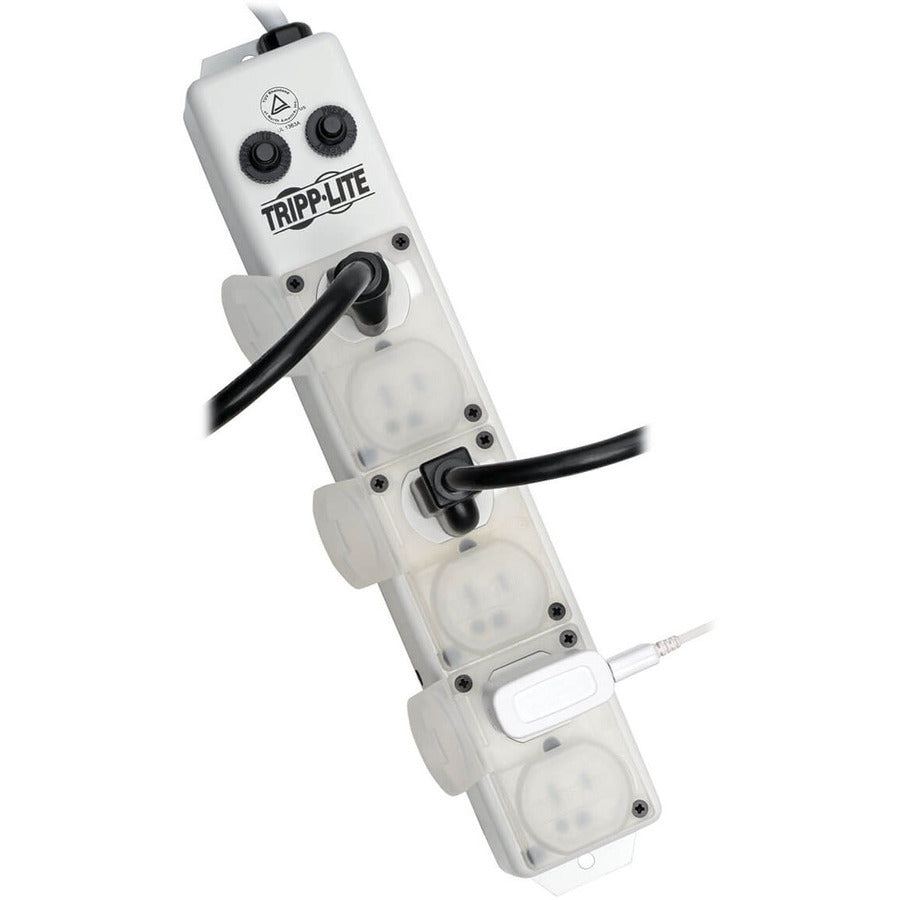 Eaton Tripp Lite Series Safe-IT UL 1363A Medical-Grade Power Strip for Patient-Care Vicinity, 6x 15A Hospital-Grade Outlets, Safety Covers, 7 ft. Cord