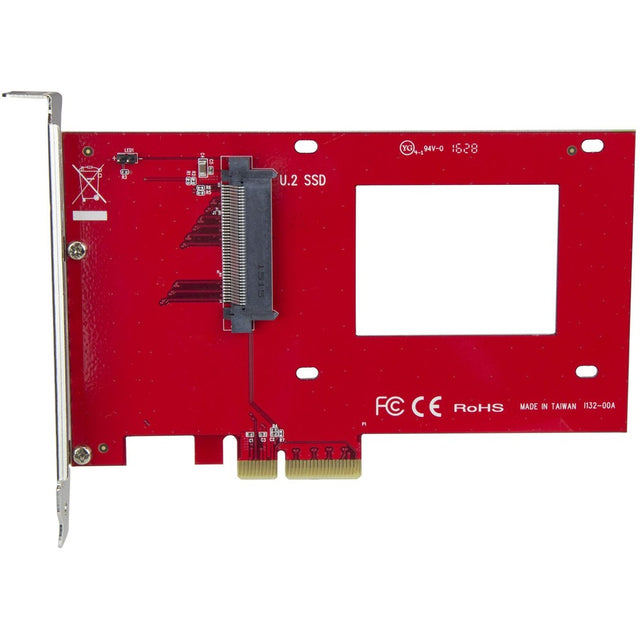 StarTech.com U.2 to PCIe Adapter for 2.5" U.2 NVMe SSD - SFF-8639 PCIe Adapter - x4 PCI Express 4.0 - NVMe PCIe Adapter - U.2 PCIe Card