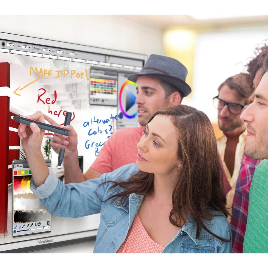ViewSonic IFP8650 86" ViewBoard 4K Interactive Display, 20-Point Touch HDMI, DisplayPort