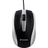 Verbatim Corded Notebook Optical Mouse - Silver