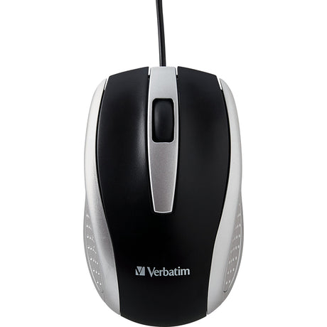 Verbatim Corded Notebook Optical Mouse - Silver