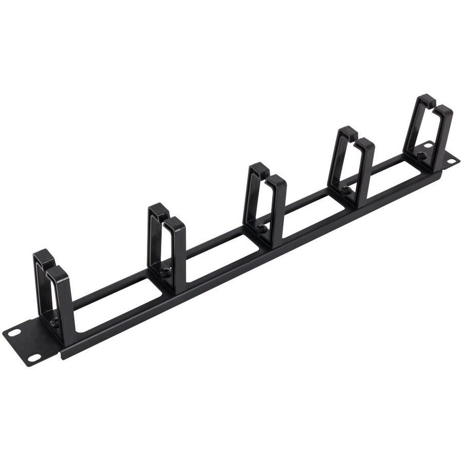 Rack Solutions 1U Horizontal Plastic D-Ring Pass Thru Cable Management Bar