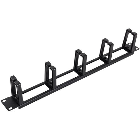 Rack Solutions 1U Horizontal Plastic D-Ring Pass Thru Cable Management Bar