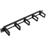 Rack Solutions 1U Horizontal Plastic D-Ring Pass Thru Cable Management Bar