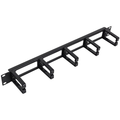 Rack Solutions 1U Horizontal Plastic D-Ring Pass Thru Cable Management Bar