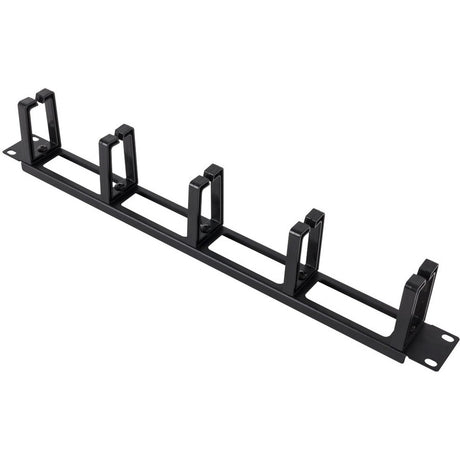 Rack Solutions 1U Horizontal Plastic D-Ring Pass Thru Cable Management Bar