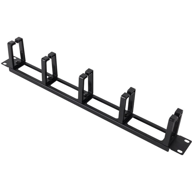 Rack Solutions 1U Horizontal Plastic D-Ring Pass Thru Cable Management Bar