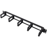 Rack Solutions 1U Horizontal Plastic D-Ring Pass Thru Cable Management Bar