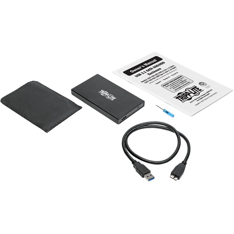 Eaton Tripp Lite Series USB 3.1 Gen 1 (5 Gbps) 2.5 in. SATA SSD/HDD to USB-A Enclosure Adapter with UASP Support
