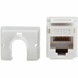 Eaton Tripp Lite Series Cat6a Keystone Jack - 4PPoE Compliant, 110/Krone, 568A/B, RJ45 Ethernet, White, TAA