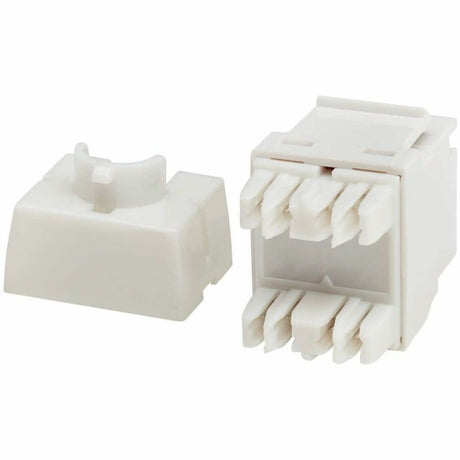Eaton Tripp Lite Series Cat6a Keystone Jack - 4PPoE Compliant, 110/Krone, 568A/B, RJ45 Ethernet, White, TAA