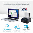 StarTech.com Hard Drive Eraser, Standalone HDD/SSD Sanitizer, 4Kn, Secure Erase Hard Disk Wiper Dock, Hardware Erasing Tool, TAA Compliant