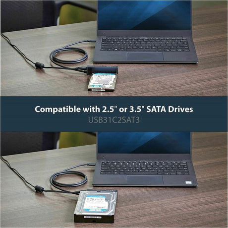 StarTech.com USB C to SATA Adapter Cable for 2.5"/3.5" SSD/HDD Drives - USB 3.1 (10Gbps) Hard Drive Adapter Cable - SATA USB adapter