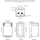 StarTech.com 4-Post 18U Wall Mount Network Cabinet, 19" Hinged Wall-Mounted Server Rack for Data / IT Equipment, Lockable Rack Enclosure