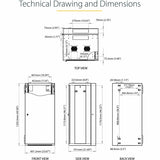 StarTech.com 4-Post 26U Wall Mount Network Cabinet, 19" Hinged Wall-Mounted Server Rack for Data / IT Equipment, Lockable Rack Enclosure