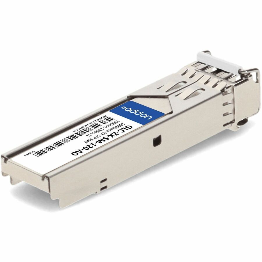 AddOn Cisco GLC-ZX-SM-120 Compatible TAA Compliant 1000Base-ZX SFP Transceiver (SMF, 1550nm, 120km, LC)