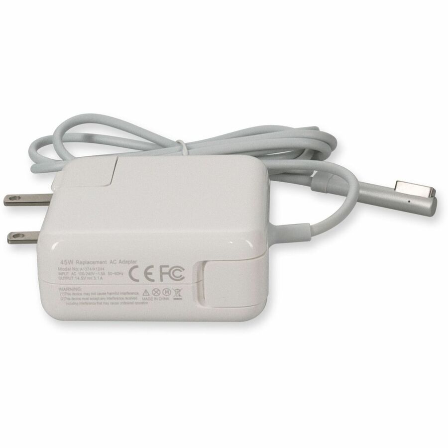 Apple Computer MC503LL/A Compatible 45W 14.5V at 3.1A Black MagSafe 1 Laptop Power Adapter and Cable