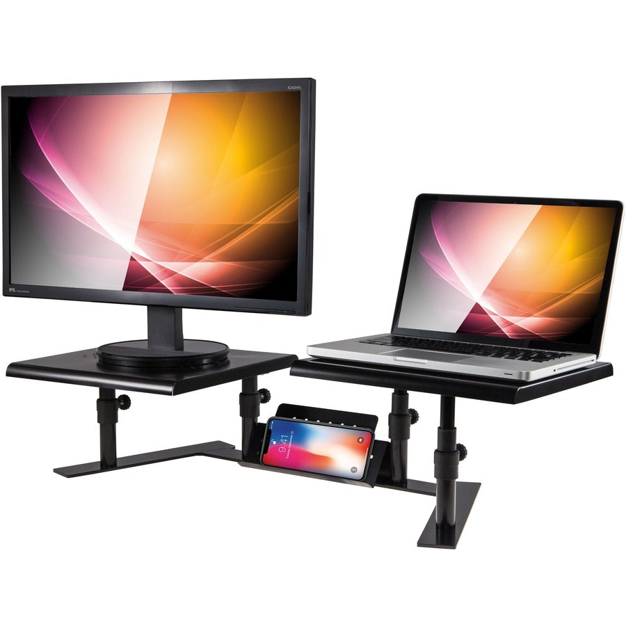 Allsop Metal Art ErgoTwin Height Adjustable Dual Monitor Stand - (31883)