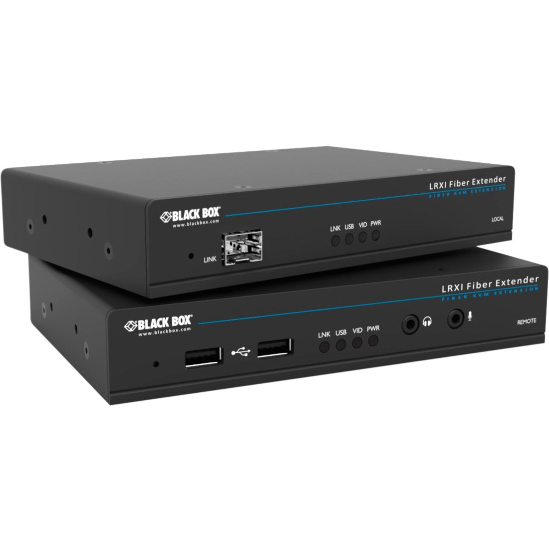 Black Box LRXI KVM Extender - DVI-D, USB 2.0, Single Access, Multimode Fiber