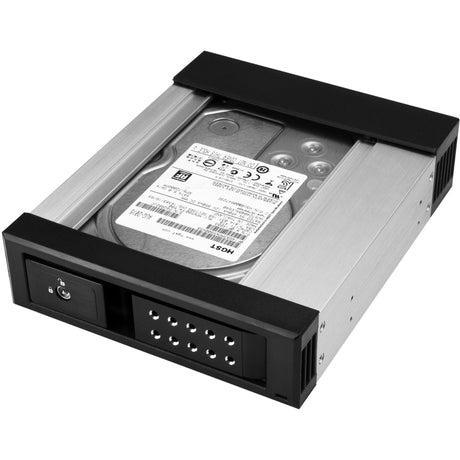 StarTech.com 5.25 to 3.5 Hard Drive Hot Swap Bay - Trayless - Aluminum - For 3.5" SATA/SAS Drives - Front Mount - SAS/ SATA Backplane