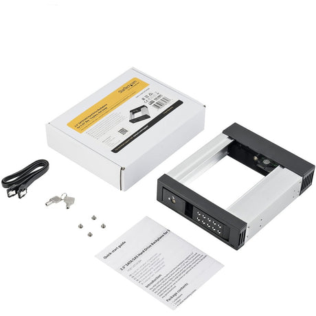 StarTech.com 5.25 to 3.5 Hard Drive Hot Swap Bay - Trayless - Aluminum - For 3.5" SATA/SAS Drives - Front Mount - SAS/ SATA Backplane