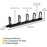 StarTech.com 1U 19" Cable Management Organizer - D Ring Hook Network/Server Rack Cord Manager - Data Center Horizontal Wire Panel