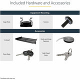 StarTech.com 4-Post 12U Wall Mount Network Cabinet, 19" Hinged Wall-Mounted Server Rack for IT Equipment, Flexible Lockable Rack Enclosure