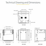 StarTech.com 4-Post 12U Wall Mount Network Cabinet, 19" Hinged Wall-Mounted Server Rack for IT Equipment, Flexible Lockable Rack Enclosure