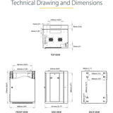 StarTech.com 4-Post 15U Wall Mount Network Cabinet, 19" Hinged Wall-Mounted Server Rack for Data / IT Equipment, Lockable Rack Enclosure