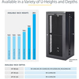 StarTech.com 4-Post 15U Wall Mount Network Cabinet, 19" Hinged Wall-Mounted Server Rack for Data / IT Equipment, Lockable Rack Enclosure