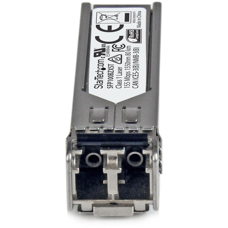StarTech.com MSA Uncoded SFP Module - 100BASE-ZX - 100Mb Ethernet SFP 100MbE Single Mode Fiber (SMF) Optic Transceiver Module - 80km DDM