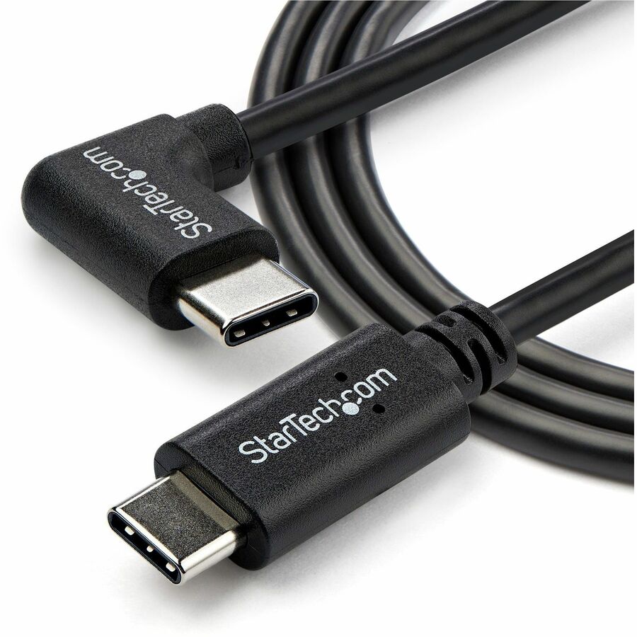 StarTech.com 1m 3 ft Right Angle USB-C Cable M/M - USB 2.0 - USB Type C Cable - 90 degree USB-C Cable - USB C to USB C Cable - USB-C Charge Cable