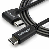 StarTech.com 1m 3 ft Right Angle USB-C Cable M/M - USB 2.0 - USB Type C Cable - 90 degree USB-C Cable - USB C to USB C Cable - USB-C Charge Cable